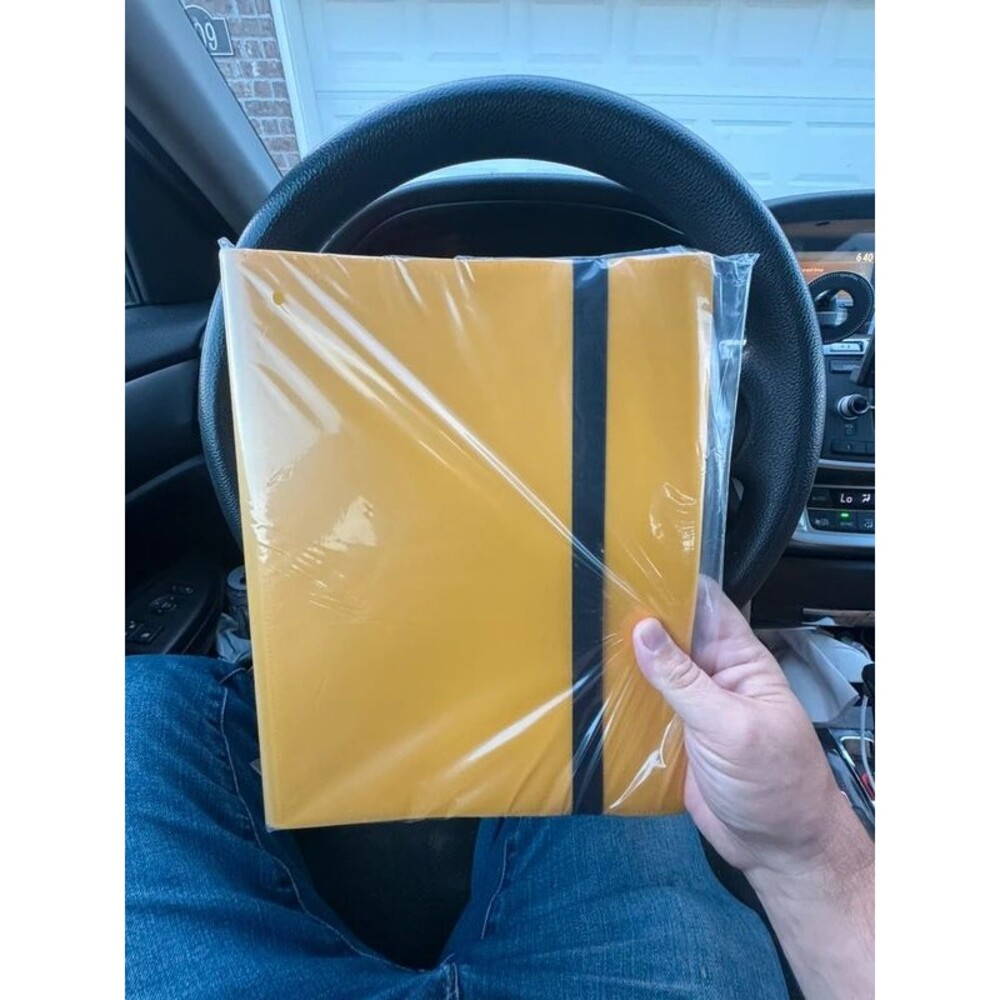 Yellow 360 card binder side load 9 pocket